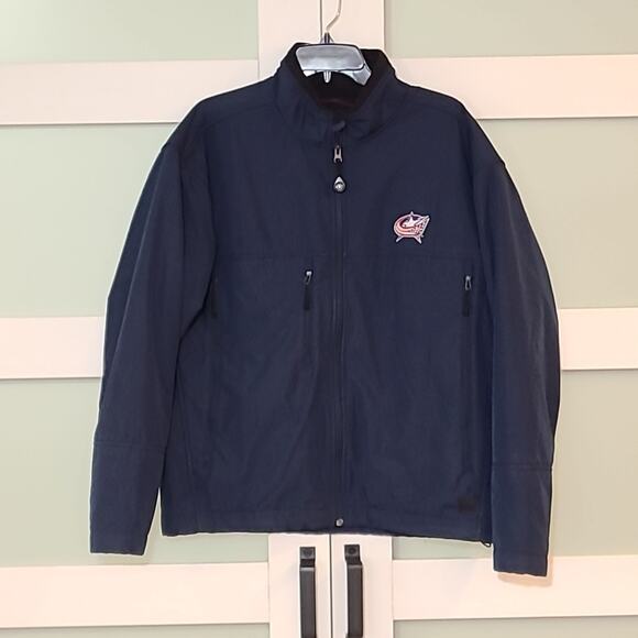 Columbus Blue Jackets Jacket Cold Weather Light Weight Soft Shell Medium - Picture 1 of 4